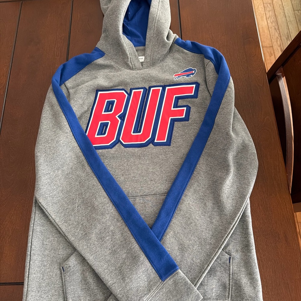 NFL Gray Hoodie with Blue Details Buffalo Bills Sz. small